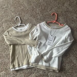 Zara Girl Rib Long Sleeve Tees